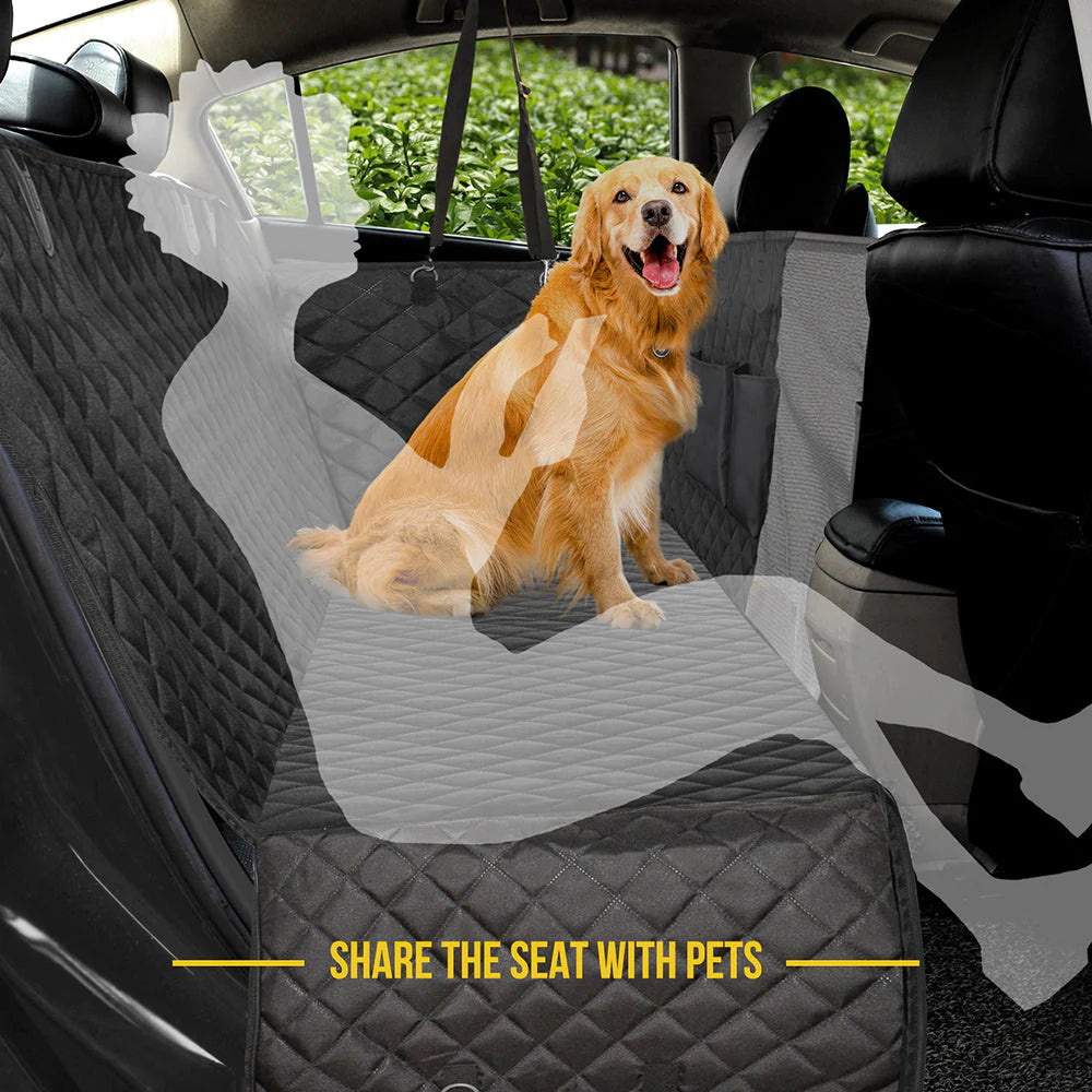 Premium Dog Rear Car Seat Cover+Free Seat Belt Strap