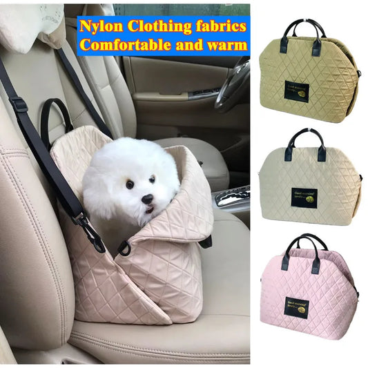 Portable Warm Kennel Pet Dog Carrier Bag Car Seat Control Nonslip Dog Carriers Safe, Puppy Cat Pet Bed Chihuahua Pet Products